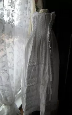 £35 • Buy Antique  Hand Made Apron Front Christening Gown , Vgc
