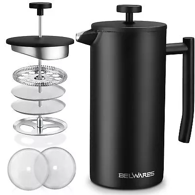 French Press Coffee Maker 50 Oz â€“ Insulated Coffee Press Stainless Steel 30... • $53.38