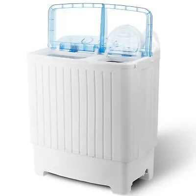 Mini Compact Twin Tub Portable Washing Machine 17.6lbs Washer W/ Wash And Spin • $116.58