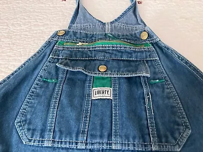 Liberty Men's Bib Coveralls US SIZE 34x30 Blue Denim Read Below • $14.99