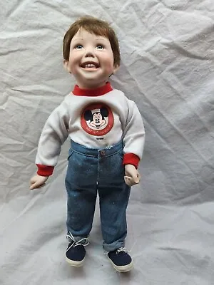 Ashton Drake Walt Disney World Boy Porcelain Kid Doll Mickey Mouse Shirt • $49.90