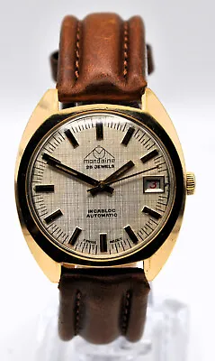 Mondaine Automatic Gold Plated Gents Watch • $155.42