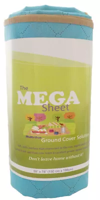 Neat Sheet MEGA Ground Cover TAN BLUE Reversible Beach Picnic Camping Blanket • $20