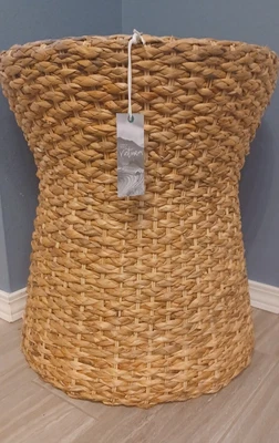 $129 • Buy Hourglass Water Hyacinth Table 21  High Wicker Table Artisans Vietnam - New 