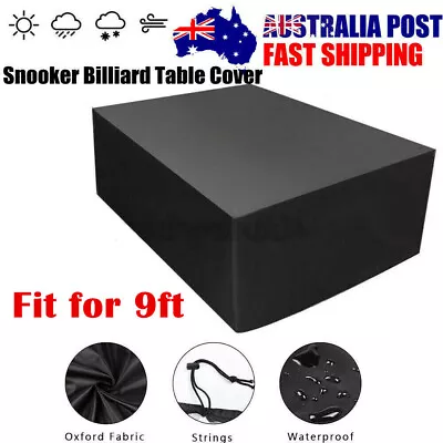 9ft Pool Snooker Billiard Table Cover Polyester Waterproof Dust Cap Outdoor OZ • $34.89