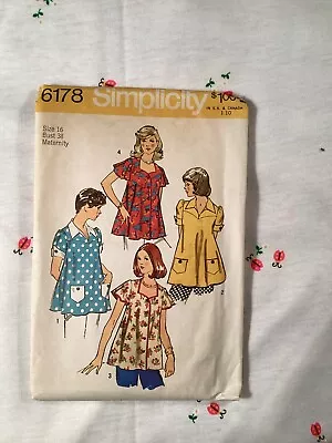Vintage Simplicity Maternity Blouse Sewing Pattern Size 16 Bust 38 • $2