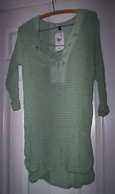 NWT J. Valdi Women's Green Crinkled Cover-Up Dress Size L • $9.99