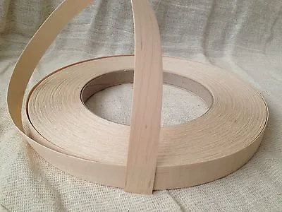 Maple Wood Veneer Pre Glued Iron On EdgingTape/Banding 18mm 22mm 30mm 40mm 50mm  • £80.58