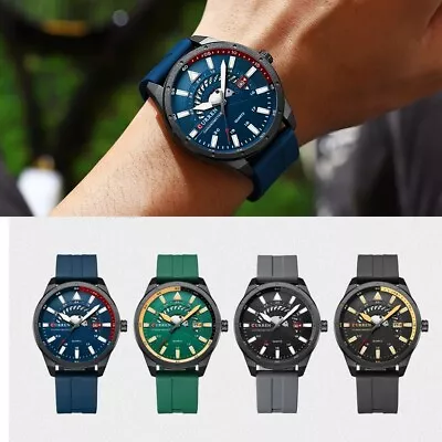 Waterproof Sport Men's Watch: Silicone Band Automatic Date Military Style • £18.99