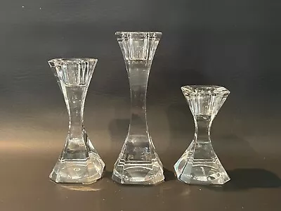 Villeroy & Boch Crystal Clear Taper Candlestick Holders 3 Piece Set  • $49.99