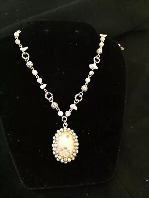Vintage Bezel Set Moonstone Necklace • $5