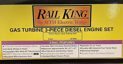 MTH~Rail King~Union Pacific~GAS TURBINE 3-Pc. DIESEL ENGINE SET  30-2009L • $300