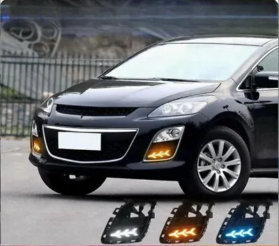 For 2009-2012 Mazda CX-7 Front Bumper Fog Lamp Modified LED Tricolor 2Pcs • $176.79