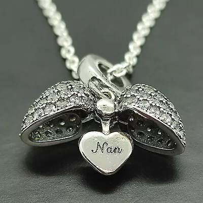 Nan I Love You Heart Necklace. Pendant Sterling Silver Nan Gift • £24.95