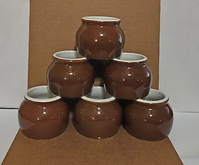 Vtg Hall China Small Brown Bean Pot Crocks # 461 Lot Of 6 Made In The USA • $12.50