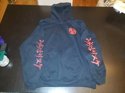 Naruto Shippuden Uchiha Sasuke XL Sweatshirt Hoodie Black W/ Front Pocket • $24.95