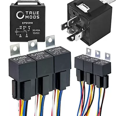 6 Pack Bosch Style 5-Pin 12V Relay Kit 12 Volt Automotive Relays For Auto Fan C • $22.27