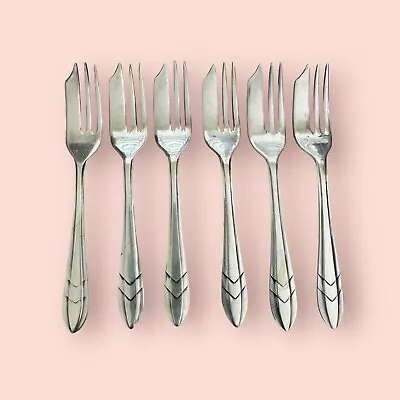  Sheffield England Loxley MS Ltd. EPNS Dessert/Pastry Forks Set Of 6 Cocktail • $10.53