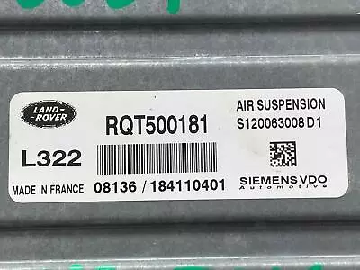 2008 Range Rover Air Suspension Computer Control Module Oem Rqt500181 07 08 2009 • $209.99