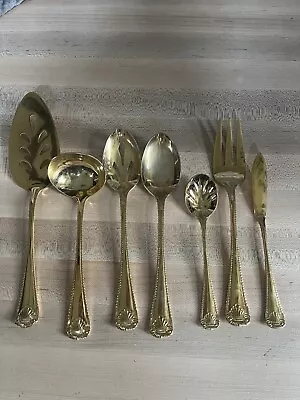 Gold Plated Stainless Steel Made In  Japan.Serving Sets Lots Of 7 • $29.99