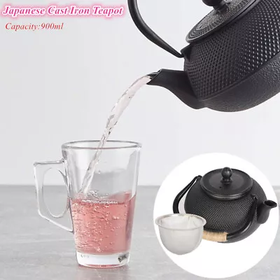 900ml Japanese Cast Iron Teapot/Antique Small Dot Kettle/TeaPot/Stove-top Kettle • £20.95