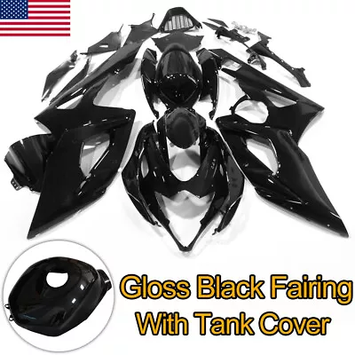 Glossy Black Fairing Kit +Tank Cover For Suzuki GSXR1000 2005 2006 ABS Body Work • $399