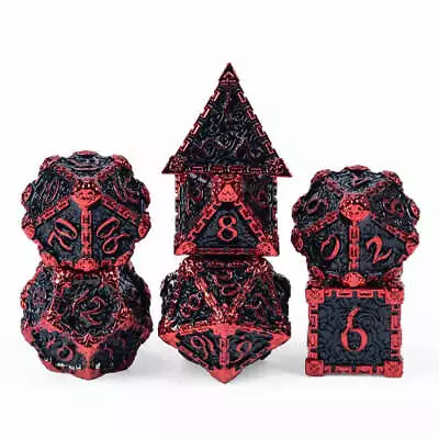 Metal Red And Black Dagger Of Venom 7-Dice Set • $24.99