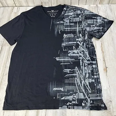 Marc Ecko Cut & Sew New York City Aerial Photo T Shirt Black Size Large       P4 • $19.99