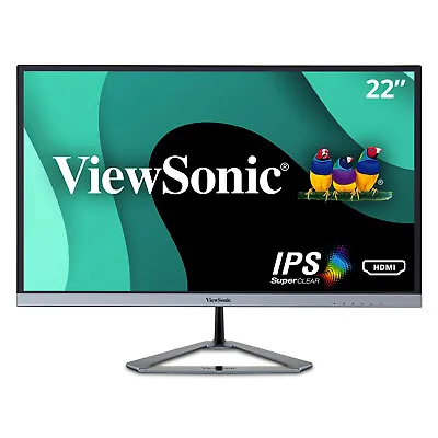 ViewSonic IPS Monitor VX2276-Smhd 22  1080p Thin-Bezel With HDMI DP And VGA • $109.99