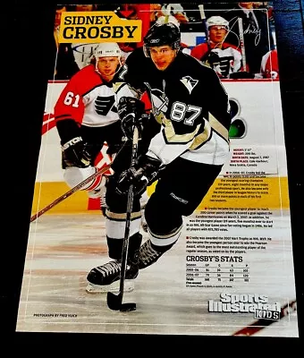 SIDNEY CROSBY ROOKIE MICHAEL PHELPS POSTER 2007 Sports Illustrated For Kids Si • $15