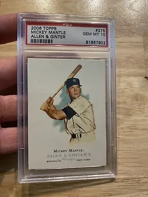 Mickey Mantle PSA 10 Topps Allen Ginter GEM MINT New York Yankees Collector NYC • $396