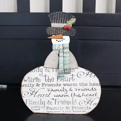 Snowman Message & Photo Board W/ Magnets Free-Standing Or Hang Winter Christmas • $19.99