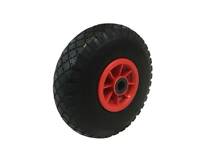 10  PLASTIC Puncture Proof Solid Trailer Truck Trolley Wheel 3.00-4 Replacement • £13.99