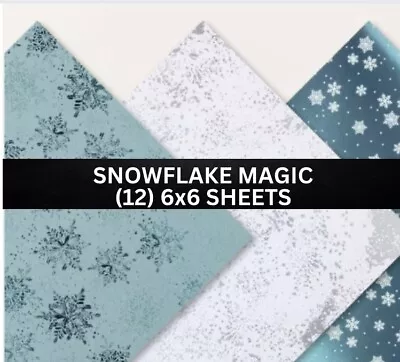 Stampin Up SNOWFLAKE MAGIC Designer Series Paper - Half Pack - (12) 6x6 Sheets • $13.87