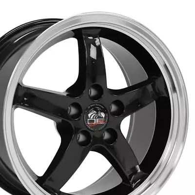 Fits Ford Mustang Cobra R Style Black Machined 17  Wheels Set Of (4) • $643