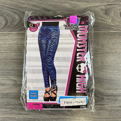 Monster High Fierce Leggings Blue & Black Child M/L Halloween Costume New • $19.99