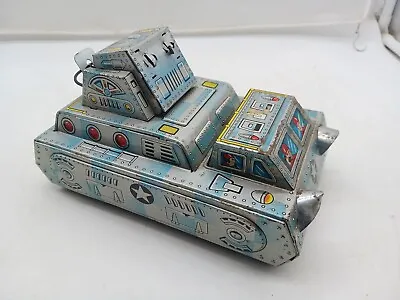 Vintage Fuji Japan Mitsuhashi Tin Lithograph Friction Outer Space Tank Sci-Fi • $99.99