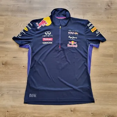 INFINITI RED BULL Racing PEPE JEANS F1 POLO ZIP SHIRT SIZE XXL • $89