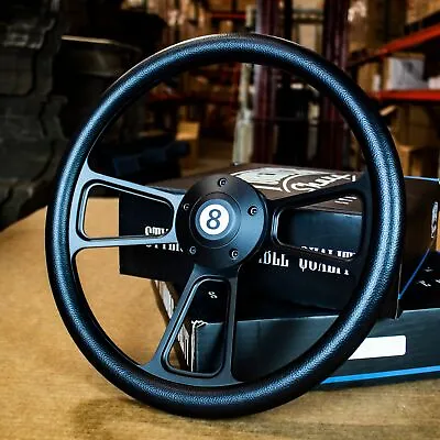 14  Matte Black Muscle Style Steering Wheel Black Half Wrap 5 Hole • $177.47