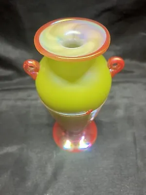 Igor Muller CZECH Glass Artist In Loetz Style Beauty 7.5 Tall 1 Of 1 Unique • $320.99