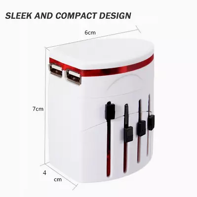 $19.99 • Buy Universal Oversea World Travel Adapter/Converter Dual USB Plug Power AU/UK/US/EU