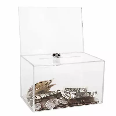 Display2Go Acrylic Donation Ballot Box - Secure And Safe • $31.99