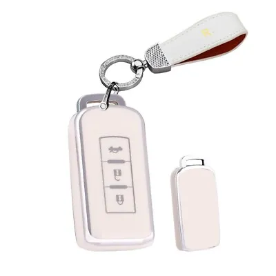 White TPU Key Case Cover For MITSUBISHI Lancer 10 L200 ASX Colt Pajero Sport • $17.37