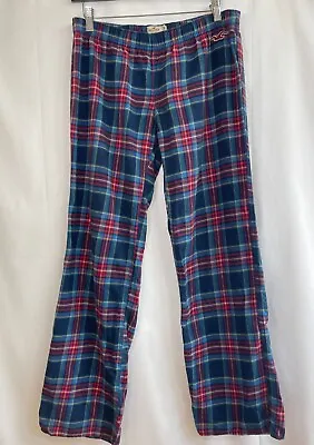Women Hollister Pajama Pants Lounge Sleepwear Checker Sweatpants Medium M • £9.63