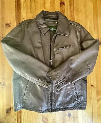 Vintage Eddie Bauer Leather Jacket Men’s Medium Brown • $60