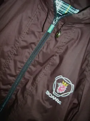 £31.96 • Buy Vintage Scania Trucks Sweden Cotton Mix Padded Jacket '80s Embroidery