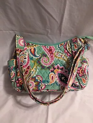 Vera Bradley Tutti Fruiti Green Shoulder Bag Purse Euc • $15