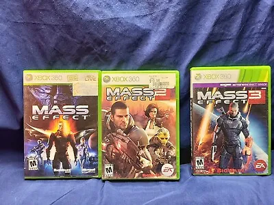 Mass Effect Trilogy Lot 1 2 3 (Microsoft Xbox 360) Fast Free Shipping  • $16.95