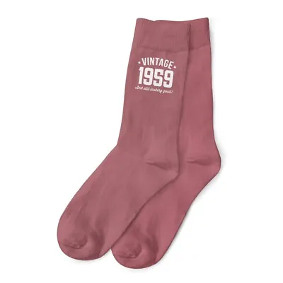 65th Birthday Gift Present Idea For Ladys Her Women 65 Pink Socks Fun Keepsake • £6.95