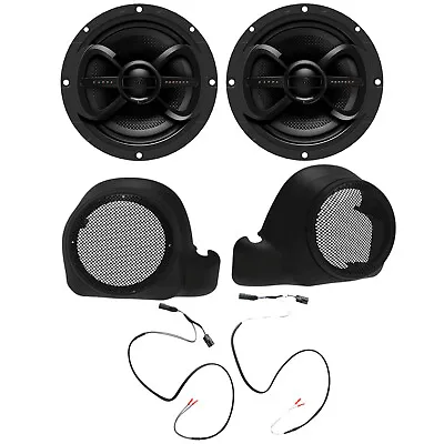 HARMAN Infinity 6.5” 240W Speaker (Pair) Saddle Tramp Twin-Cooled Install Kit • $649.95